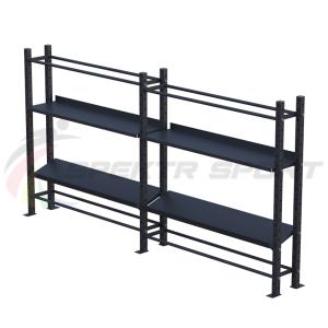 Купить Модульный стеллаж для гантелей, гирь и медболов 3780х430х1950 (2 секции) в Советске 
