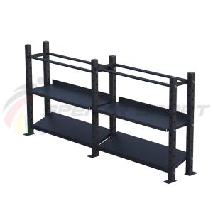 Купить Модульный стеллаж для гантелей, гирь и медболов 3780х430х1200 (2 секции) в Советске 